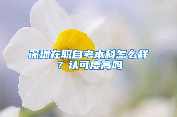 深圳在職自考本科怎么樣？認(rèn)可度高嗎