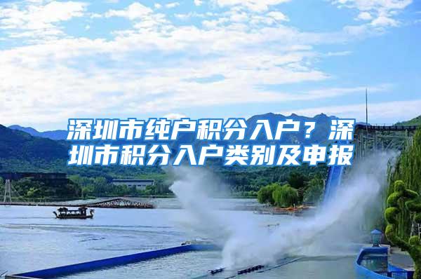 深圳市純戶積分入戶？深圳市積分入戶類別及申報(bào)