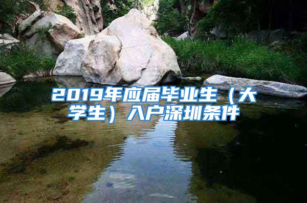 2019年應(yīng)屆畢業(yè)生（大學(xué)生）入戶深圳條件