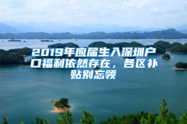 2019年應(yīng)屆生入深圳戶口福利依然存在，各區(qū)補(bǔ)貼別忘領(lǐng)