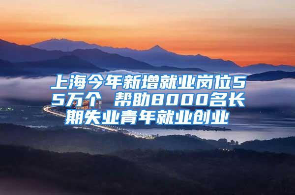 上海今年新增就業(yè)崗位55萬(wàn)個(gè) 幫助8000名長(zhǎng)期失業(yè)青年就業(yè)創(chuàng)業(yè)