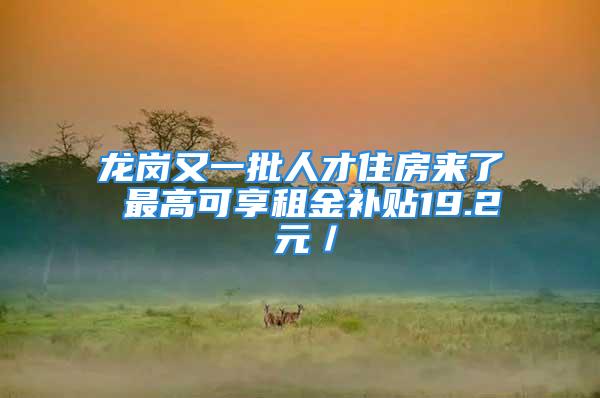 龍崗又一批人才住房來了 最高可享租金補(bǔ)貼19.2 元／㎡