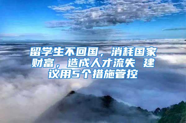 留學(xué)生不回國(guó)，消耗國(guó)家財(cái)富，造成人才流失 建議用5個(gè)措施管控