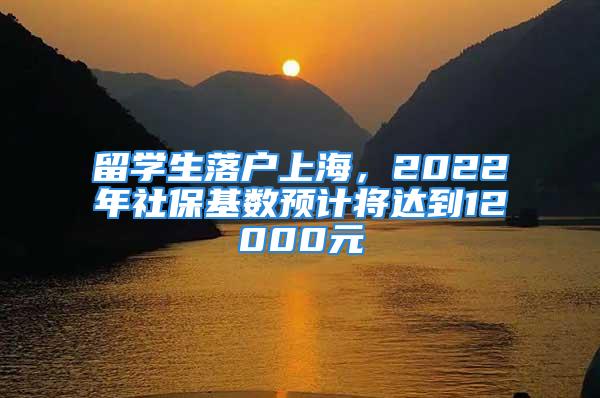 留學(xué)生落戶上海，2022年社?；鶖?shù)預(yù)計將達到12000元