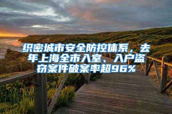 織密城市安全防控體系，去年上海全市入室、入戶盜竊案件破案率超96%