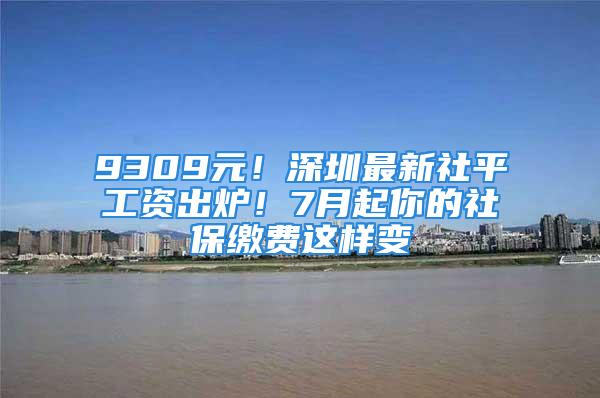 9309元！深圳最新社平工資出爐！7月起你的社保繳費(fèi)這樣變