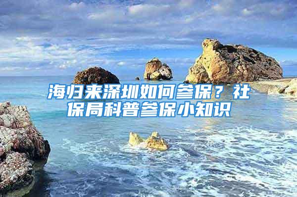 海歸來深圳如何參保？社保局科普參保小知識(shí)