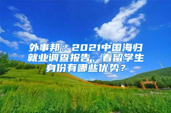 外事邦：2021中國(guó)海歸就業(yè)調(diào)查報(bào)告，看留學(xué)生身份有哪些優(yōu)勢(shì)？