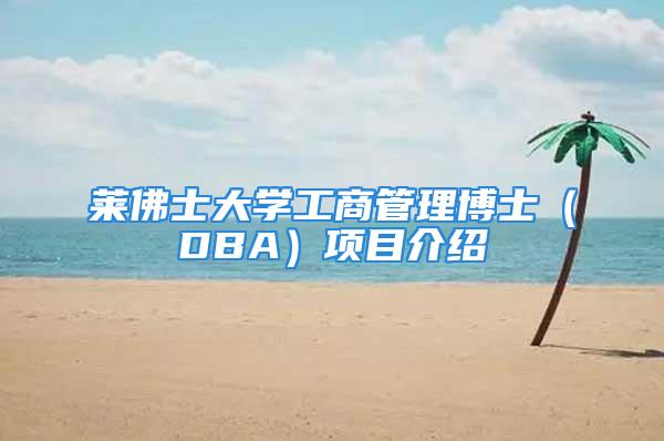 萊佛士大學(xué)工商管理博士（DBA）項(xiàng)目介紹