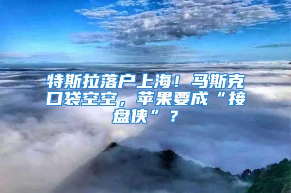 特斯拉落戶上海！馬斯克口袋空空，蘋果要成“接盤俠”？