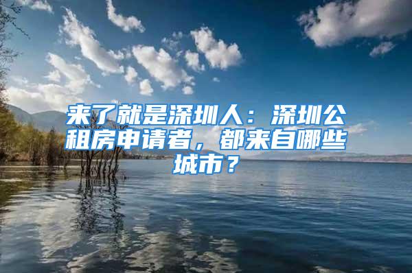 來了就是深圳人：深圳公租房申請者，都來自哪些城市？