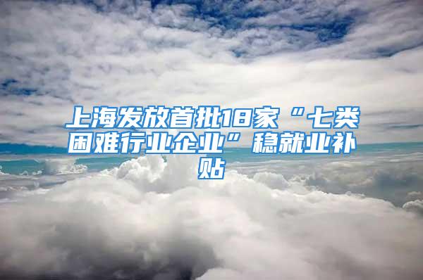 上海發(fā)放首批18家“七類困難行業(yè)企業(yè)”穩(wěn)就業(yè)補(bǔ)貼