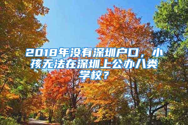 2018年沒有深圳戶口，小孩無法在深圳上公辦八類學(xué)校？