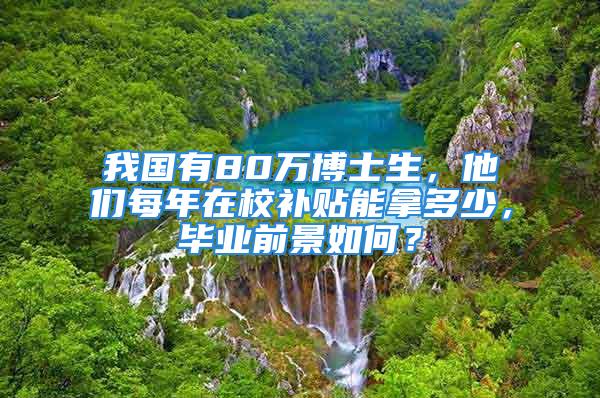 我國有80萬博士生，他們每年在校補貼能拿多少，畢業(yè)前景如何？