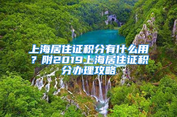 上海居住證積分有什么用？附2019上海居住證積分辦理攻略