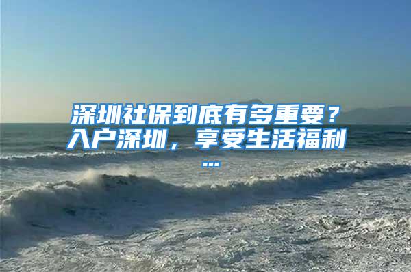 深圳社保到底有多重要？入戶深圳，享受生活福利…