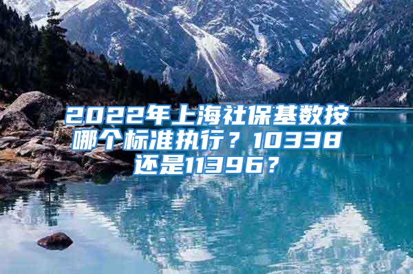 2022年上海社?；鶖?shù)按哪個標準執(zhí)行？10338還是11396？