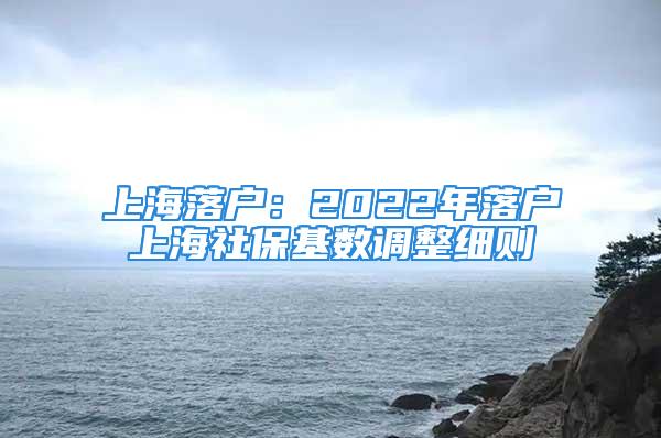 上海落戶：2022年落戶上海社保基數(shù)調(diào)整細(xì)則