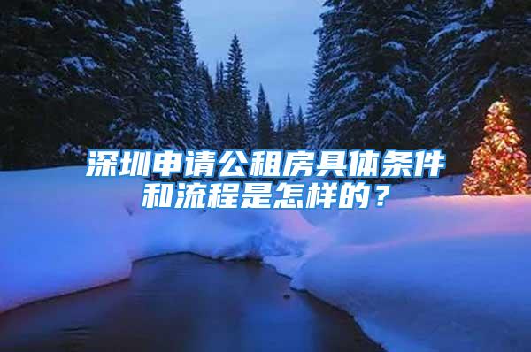 深圳申請(qǐng)公租房具體條件和流程是怎樣的？