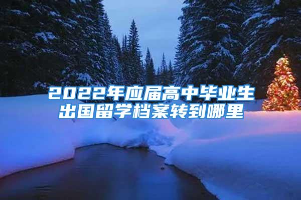 2022年應屆高中畢業(yè)生出國留學檔案轉(zhuǎn)到哪里