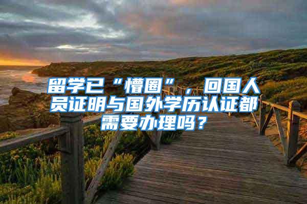 留學已“懵圈”，回國人員證明與國外學歷認證都需要辦理嗎？