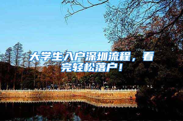 大學(xué)生入戶深圳流程，看完輕松落戶！