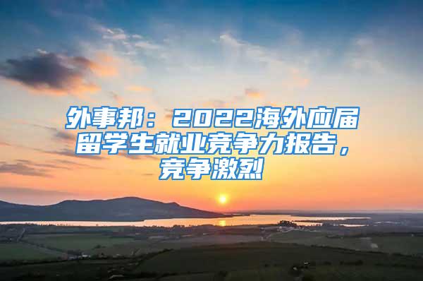 外事邦：2022海外應(yīng)屆留學(xué)生就業(yè)競爭力報告，競爭激烈