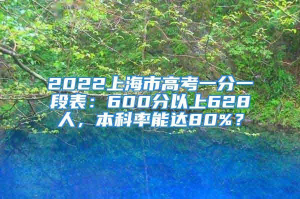 2022上海市高考一分一段表：600分以上628人，本科率能達(dá)80%？