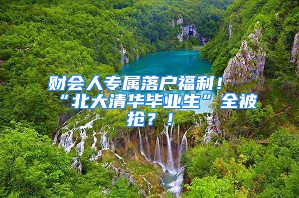 財會人專屬落戶福利！“北大清華畢業(yè)生”全被搶？！