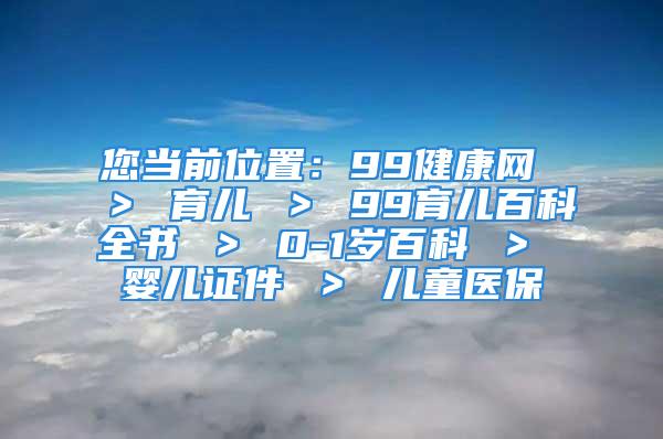 您當(dāng)前位置：99健康網(wǎng) ＞ 育兒 ＞ 99育兒百科全書 ＞ 0-1歲百科 ＞ 嬰兒證件 ＞ 兒童醫(yī)保