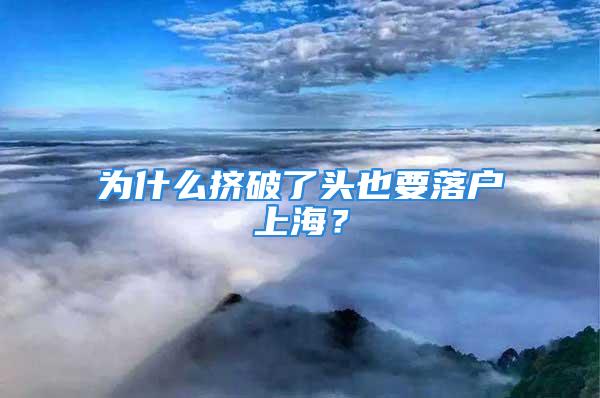 為什么擠破了頭也要落戶(hù)上海？