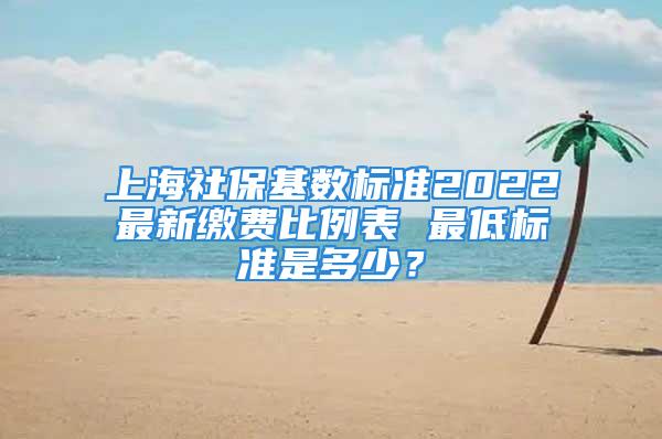 上海社?；鶖?shù)標(biāo)準(zhǔn)2022最新繳費(fèi)比例表 最低標(biāo)準(zhǔn)是多少？