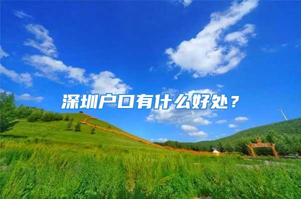 深圳戶口有什么好處？