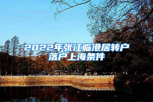 2022年張江臨港居轉(zhuǎn)戶落戶上海條件