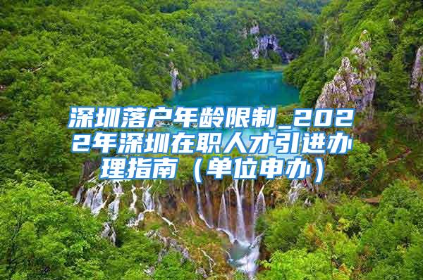 深圳落戶年齡限制_2022年深圳在職人才引進(jìn)辦理指南（單位申辦）