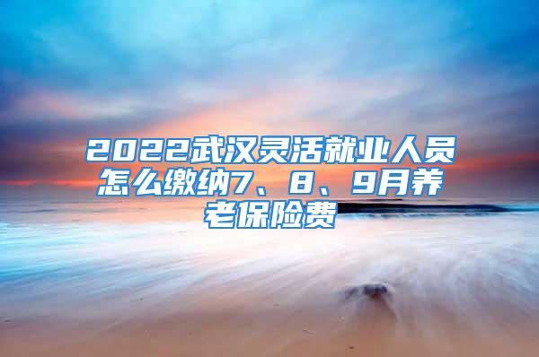 2022武漢靈活就業(yè)人員怎么繳納7、8、9月養(yǎng)老保險費(fèi)