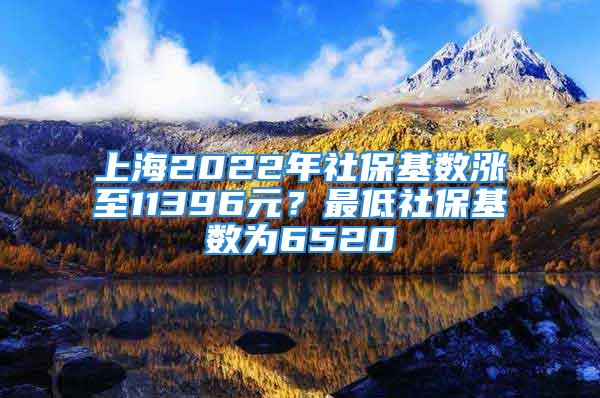 上海2022年社?；鶖?shù)漲至11396元？最低社?；鶖?shù)為6520