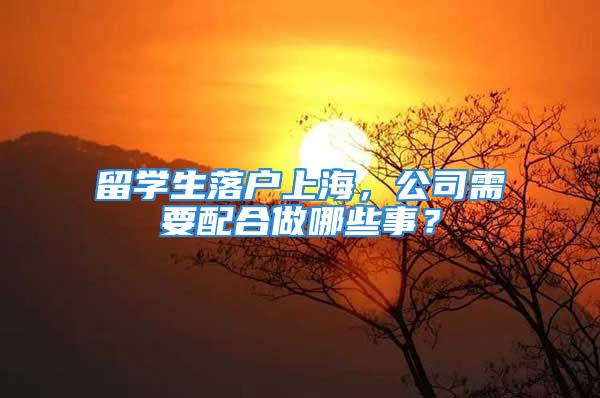 留學(xué)生落戶上海，公司需要配合做哪些事？