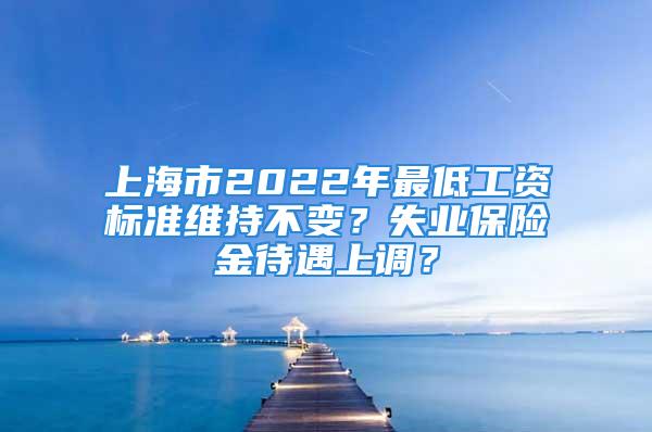 上海市2022年最低工資標準維持不變？失業(yè)保險金待遇上調？