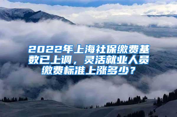 2022年上海社保繳費基數(shù)已上調(diào)，靈活就業(yè)人員繳費標準上漲多少？