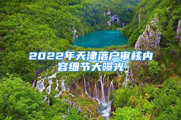 2022年天津落戶審核內(nèi)容細(xì)節(jié)大曝光