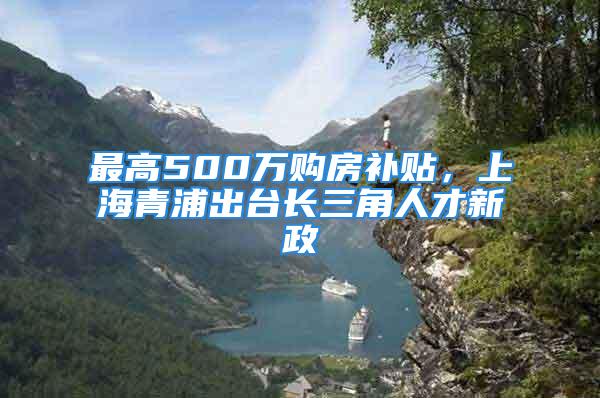 最高500萬購房補(bǔ)貼，上海青浦出臺長三角人才新政