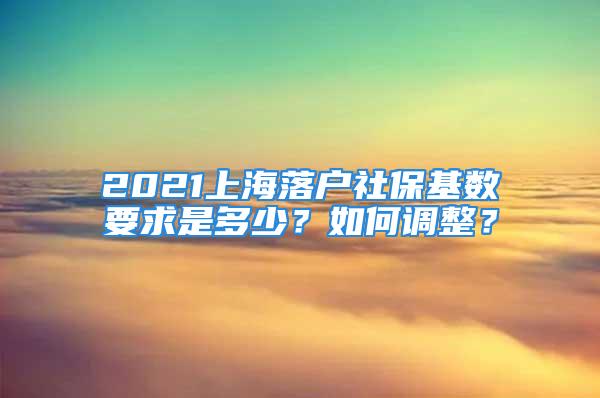 2021上海落戶社?；鶖?shù)要求是多少？如何調(diào)整？