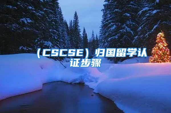 （CSCSE）歸國留學認證步驟