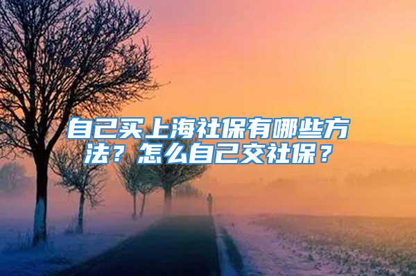 自己買上海社保有哪些方法？怎么自己交社保？