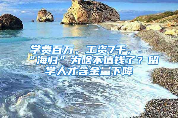 學(xué)費(fèi)百萬(wàn)、工資7千，“海歸”為啥不值錢(qián)了？留學(xué)人才含金量下降