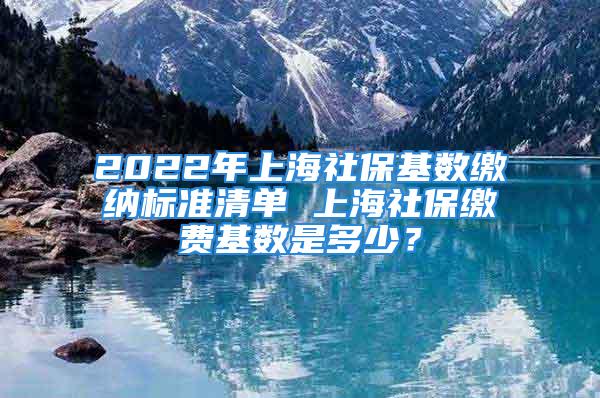 2022年上海社?；鶖?shù)繳納標(biāo)準(zhǔn)清單 上海社保繳費(fèi)基數(shù)是多少？