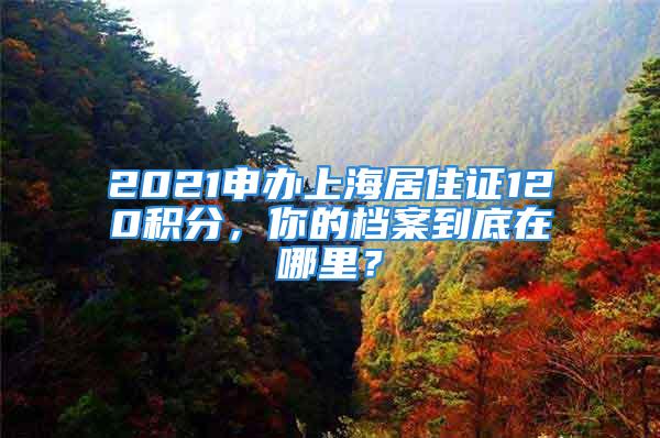 2021申辦上海居住證120積分，你的檔案到底在哪里？