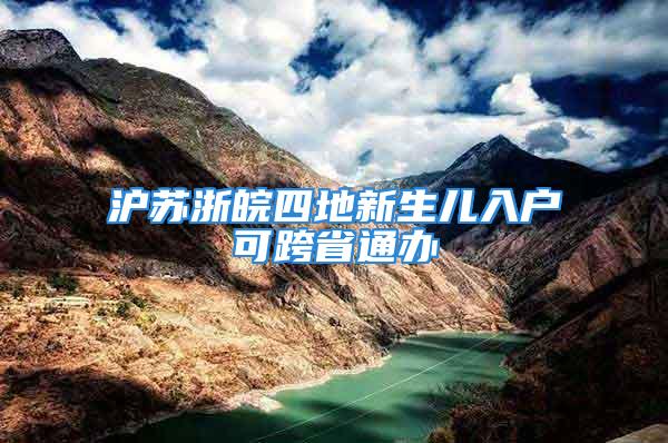 滬蘇浙皖四地新生兒入戶可跨省通辦