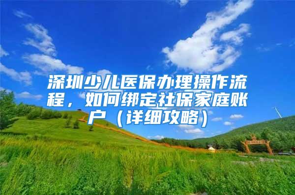 深圳少兒醫(yī)保辦理操作流程，如何綁定社保家庭賬戶（詳細(xì)攻略）